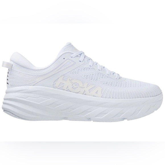 NWT Hoka Bondi 7 All White Hoka One One - Picture 15 of 15